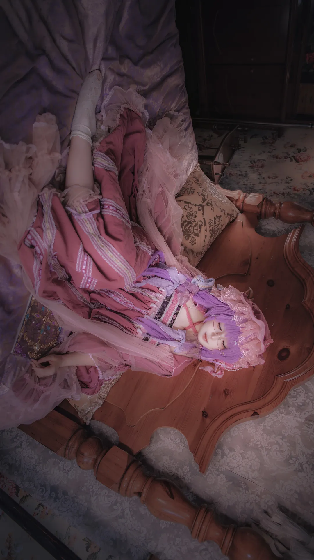 东方project, 帕秋莉cos, 暗调摄影, 东方cosplay, 复古洋装 - 第4张