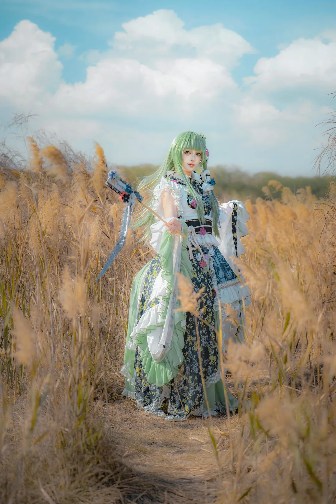 东方project, 户外cosplay, 角色扮演摄影, 奇迹现人神cos, 芦苇人像 - 第4张