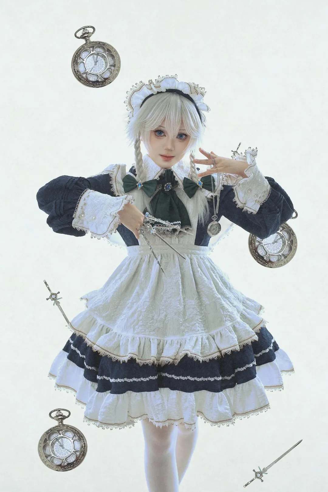 cosplay, 东方Project, cos摄影, 十六夜咲夜cos, 白丝女仆 - 第3张