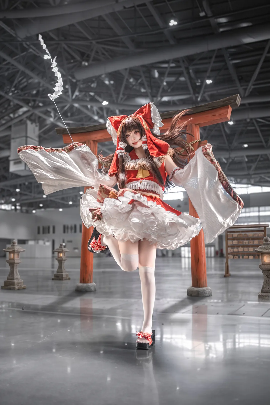 博麗靈夢cos, 東方project, 漫展攝影, 紅白巫女, 和風寫真