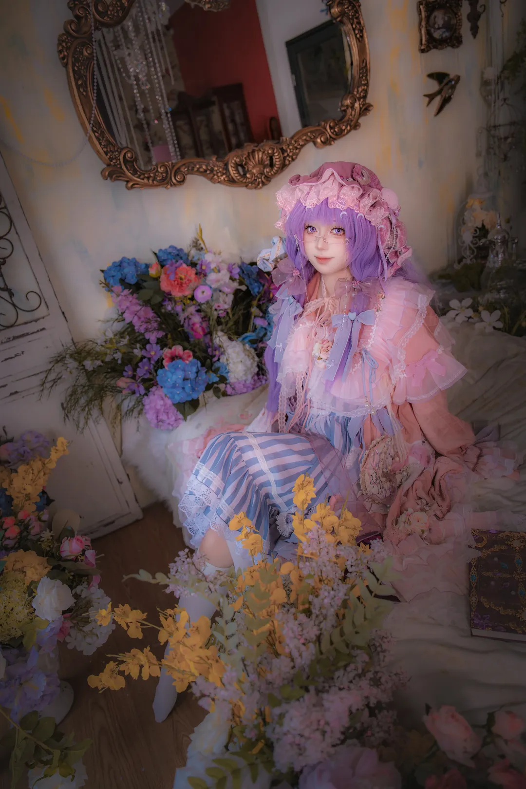 ロールプレイ, 二次元撮影, 東方Project, パチュリー コスプレ, ロリータファッション - 4枚目