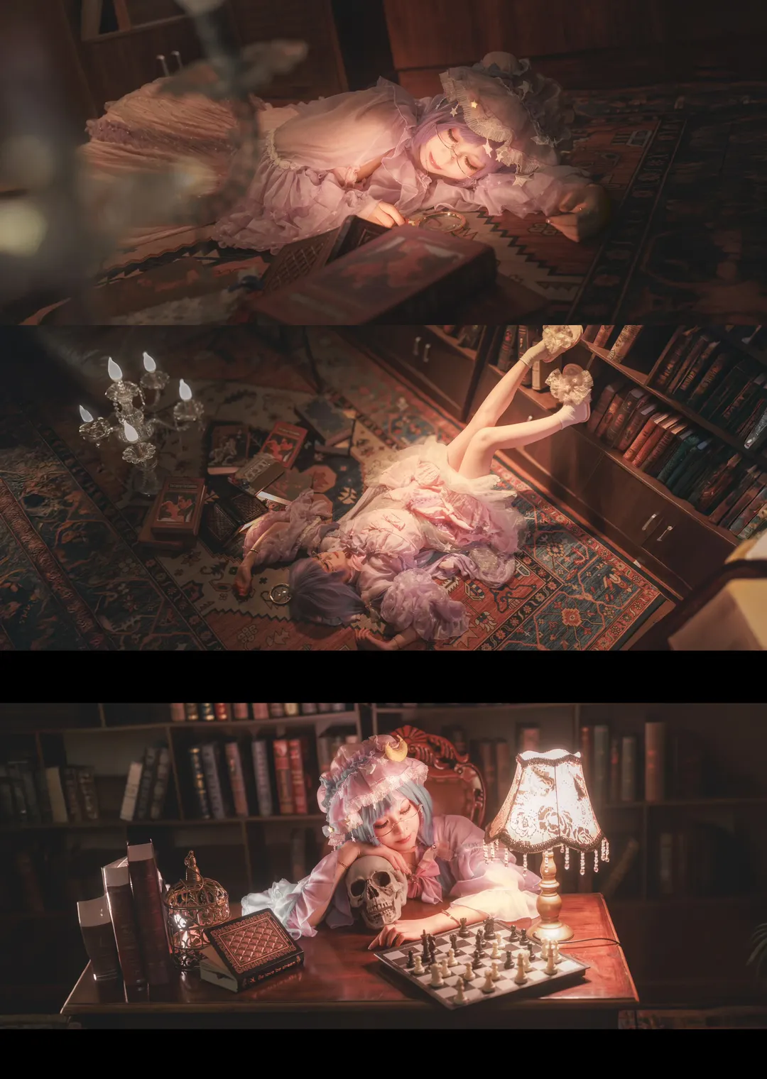 雰囲気のある写真, 東方Project, レトロな書斎, パチュリー・ノーレッジ コスプレ, クラシック・ロリータ - 2枚目