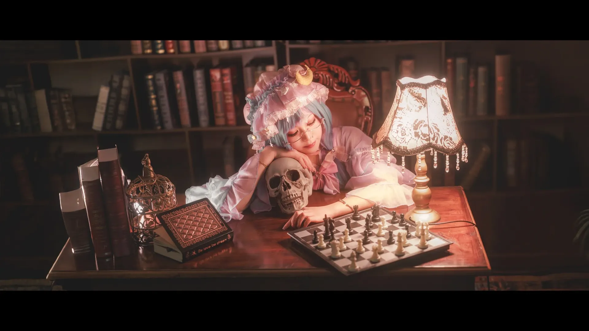 雰囲気のある写真, 東方Project, レトロな書斎, パチュリー・ノーレッジ コスプレ, クラシック・ロリータ - 6枚目