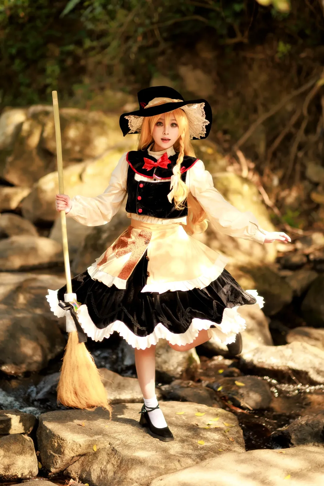 东方Project, 雾雨魔理沙cos, 二次元cosplay, 星莲船, 溪流外景