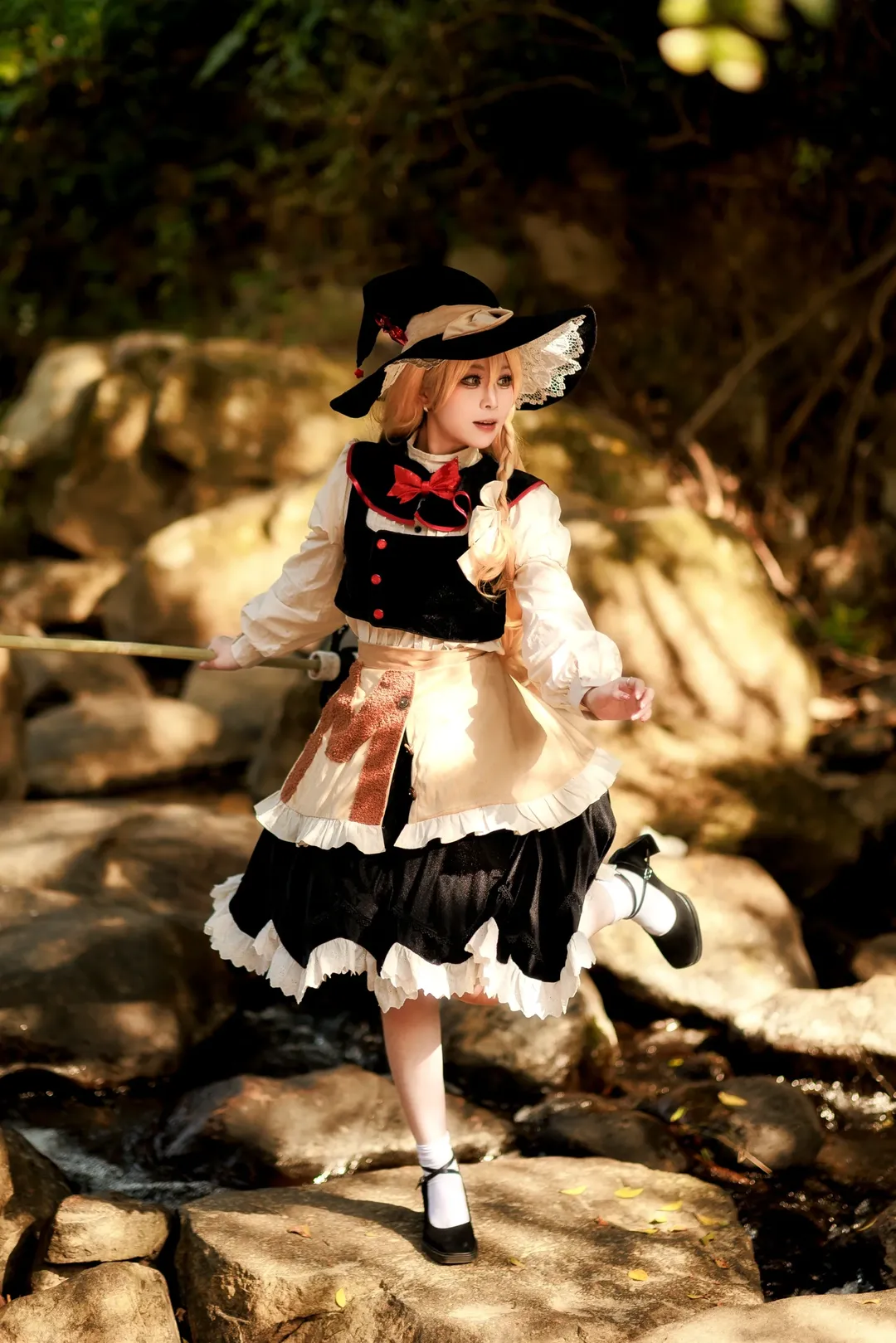 东方Project, 雾雨魔理沙cos, 二次元cosplay, 星莲船, 溪流外景 - 第2张