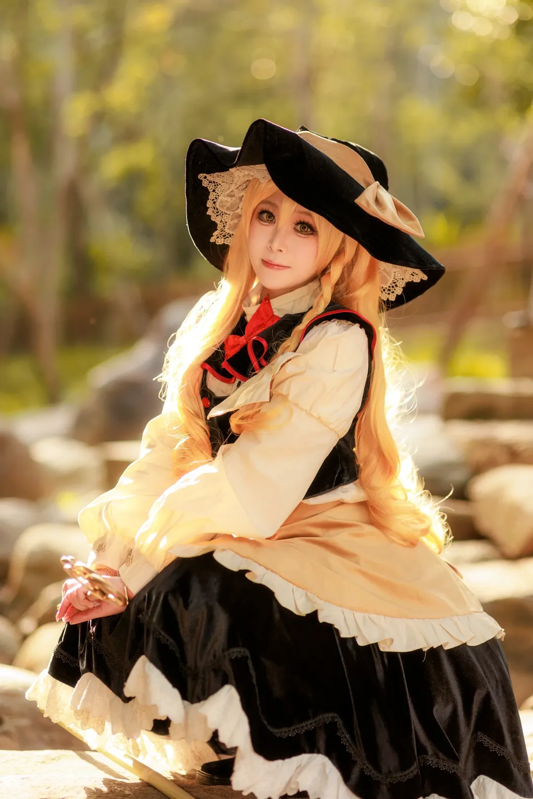 东方Project, 雾雨魔理沙cos, 二次元cosplay, 星莲船, 溪流外景 - 第3张