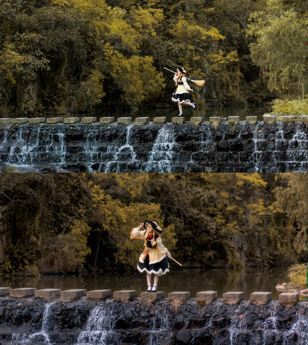 东方Project, 雾雨魔理沙cos, 二次元cosplay, 星莲船, 溪流外景 - 第5张