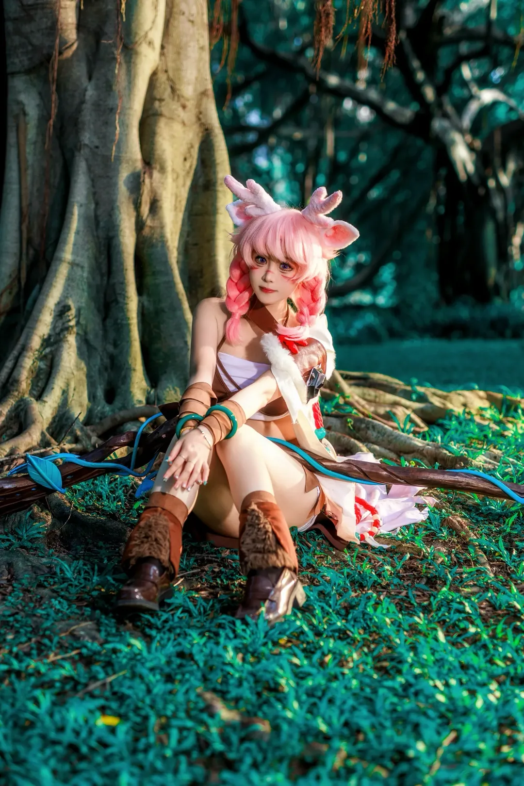 王者荣耀, 瑶cos, cosplay摄影, 外景正片, 丛林森系