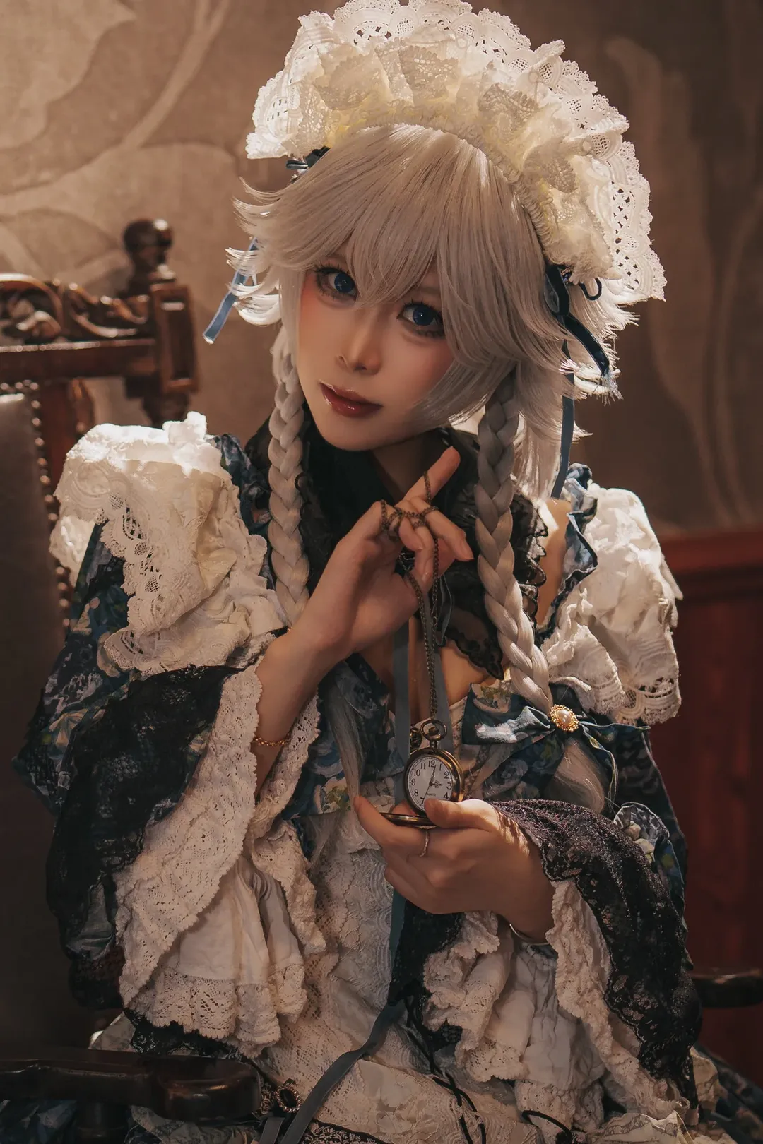 东方Project, 十六夜咲夜cos, 蕾丝洋装, Coser日常, 复古氛围