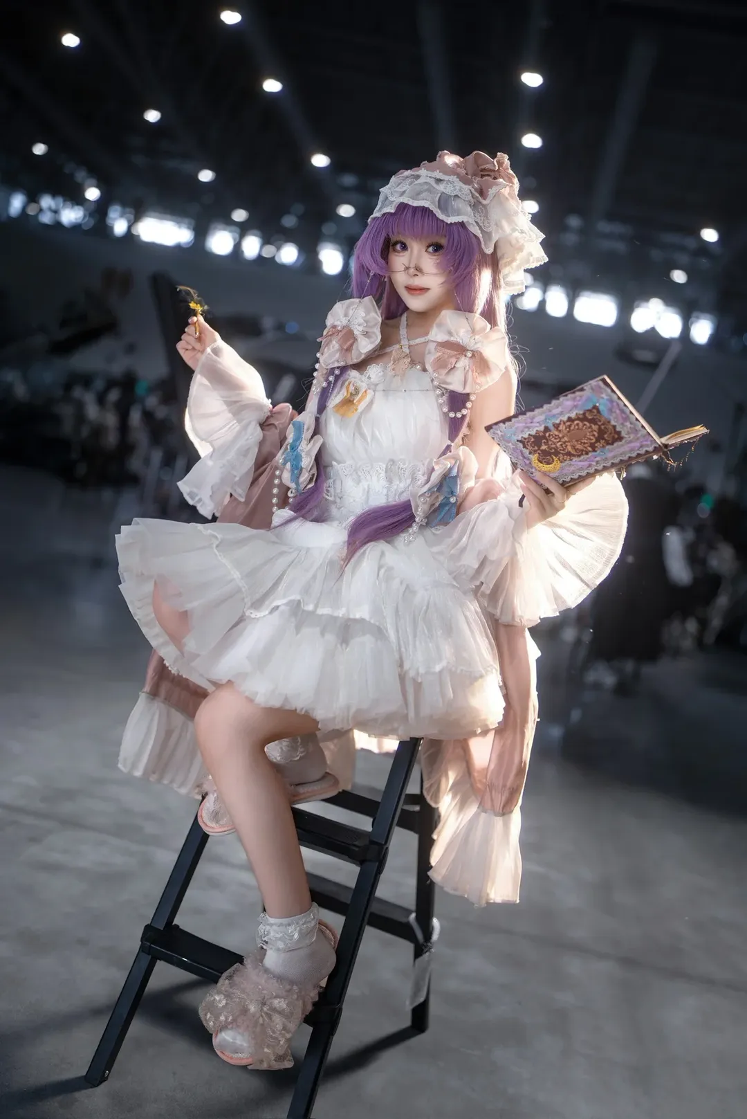 东方project, 漫展场照, 帕秋莉cos, 洛丽塔穿搭, 魔法图书组