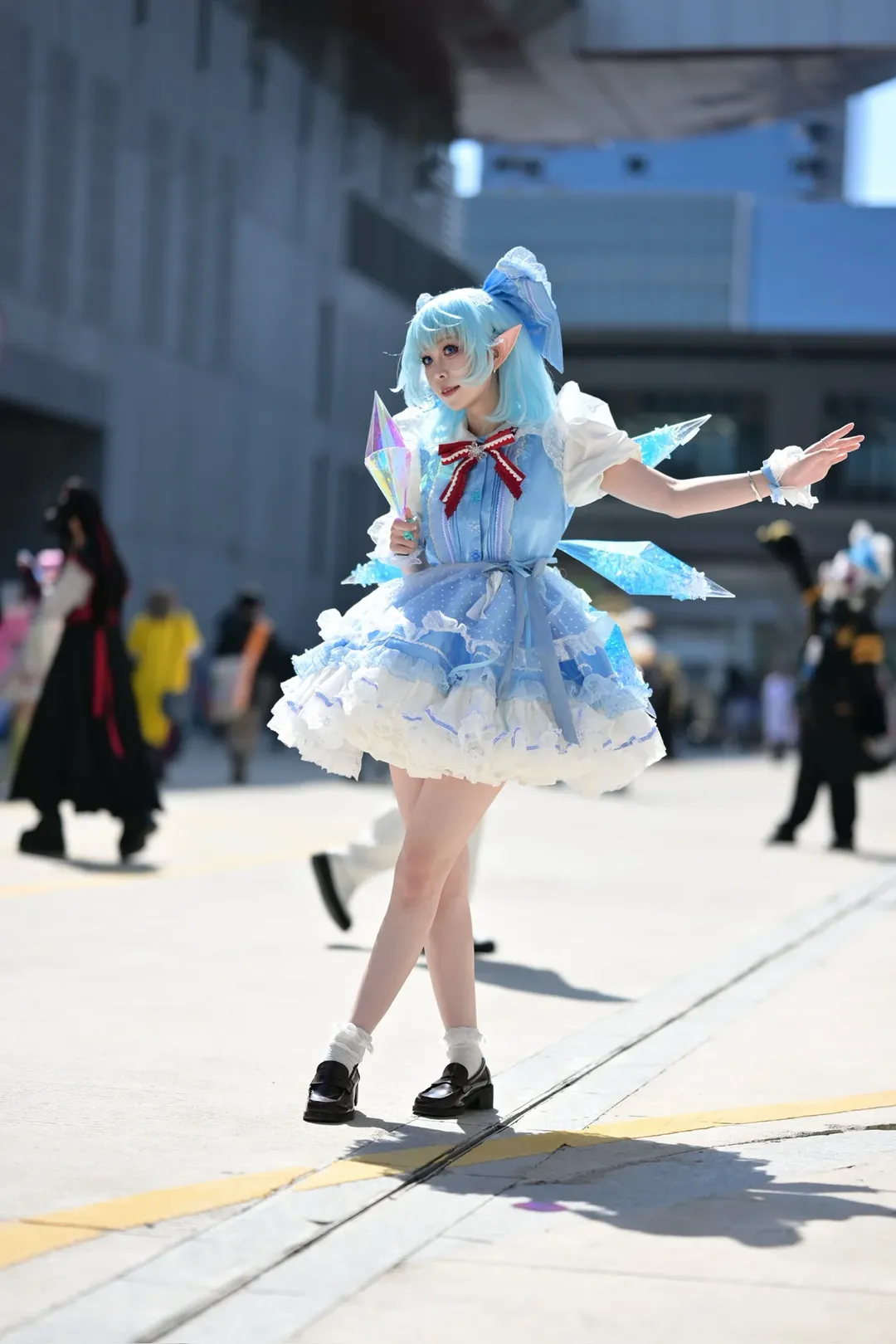 コスプレ, 東方Project, イベント写真, チルノコスプレ, 氷晶の精霊 - 4枚目