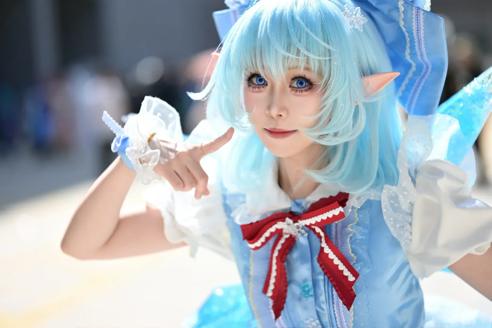 コスプレ, 東方Project, イベント写真, チルノコスプレ, 氷晶の精霊 - 6枚目