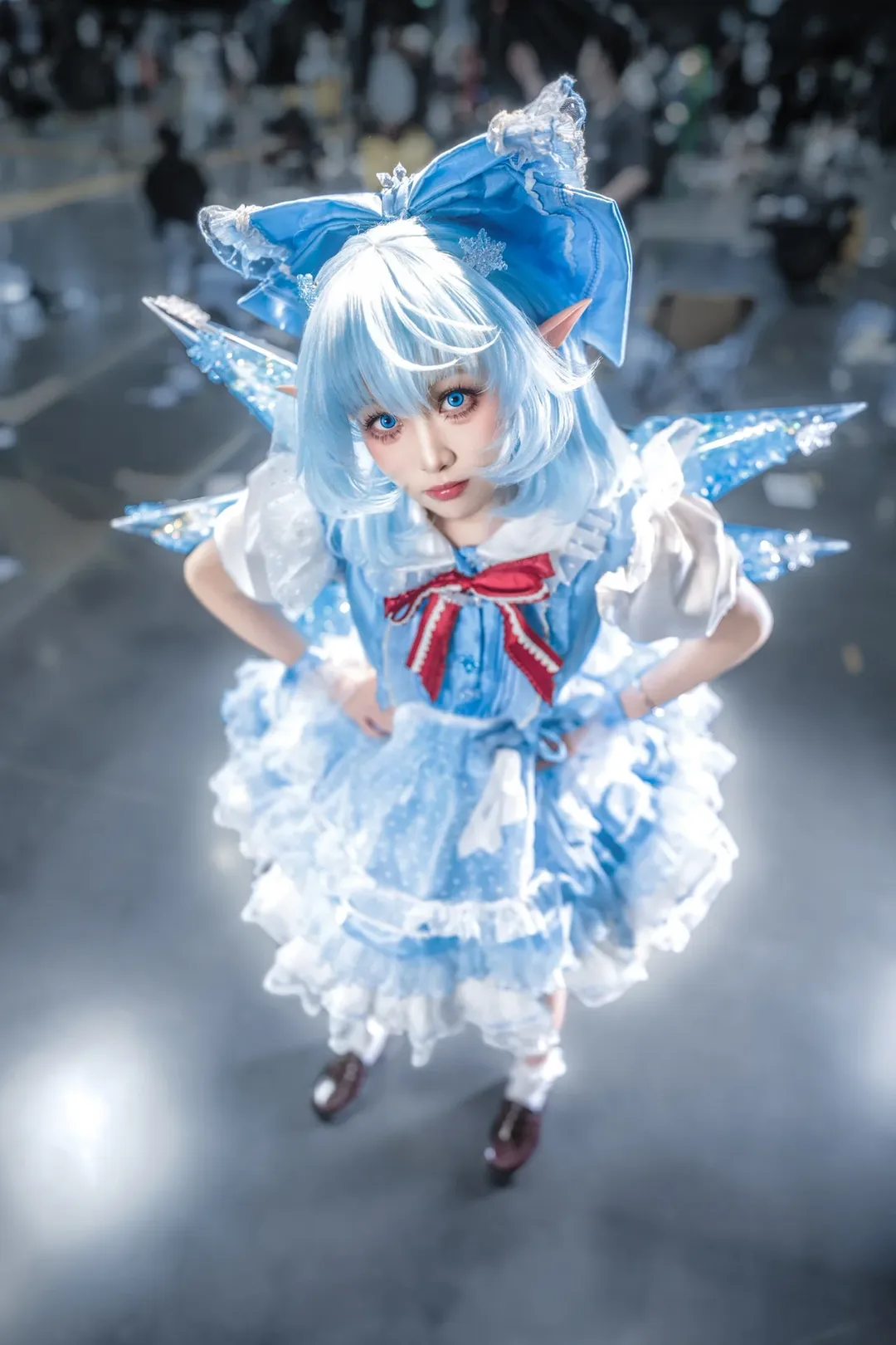 东方project, 漫展场照, cosplay摄影, 琪露诺cos, 冰系精灵 - 第1张