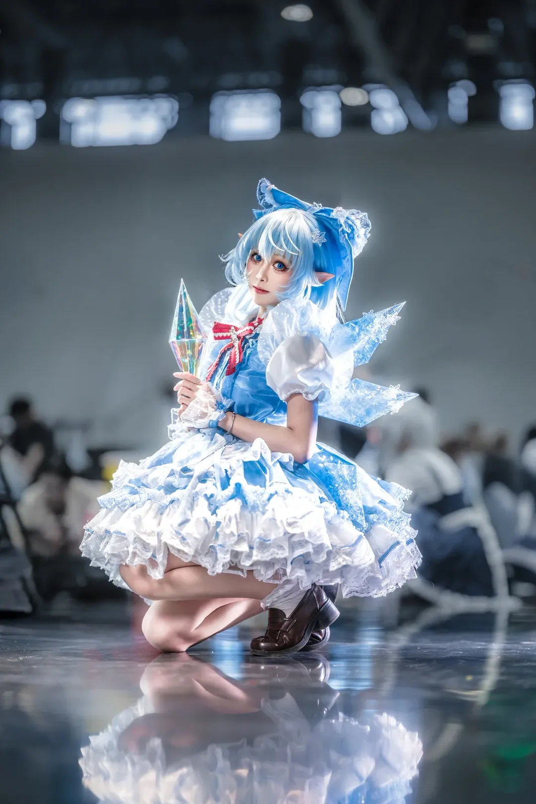 东方project, 漫展场照, cosplay摄影, 琪露诺cos, 冰系精灵 - 第2张