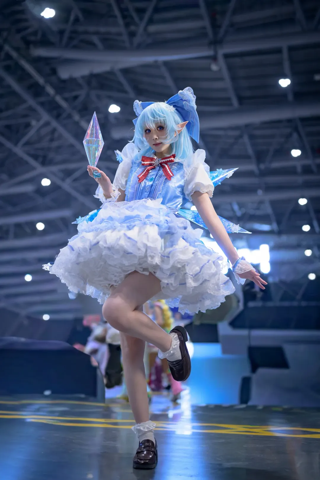 东方project, 漫展场照, cosplay摄影, 琪露诺cos, 冰系精灵 - 第3张