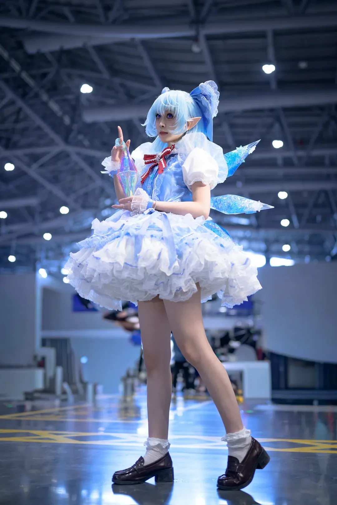 东方project, 漫展场照, cosplay摄影, 琪露诺cos, 冰系精灵