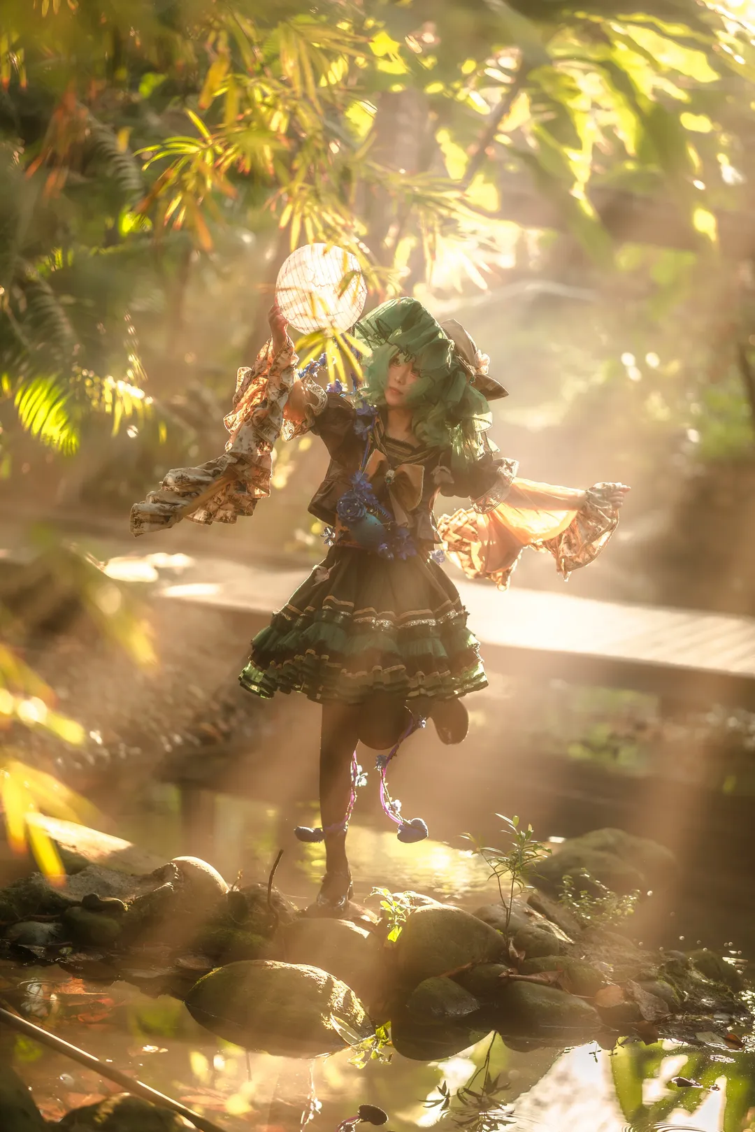 东方project, 氛围感写真, 古明地恋cos, cosplay摄影, 林间光影