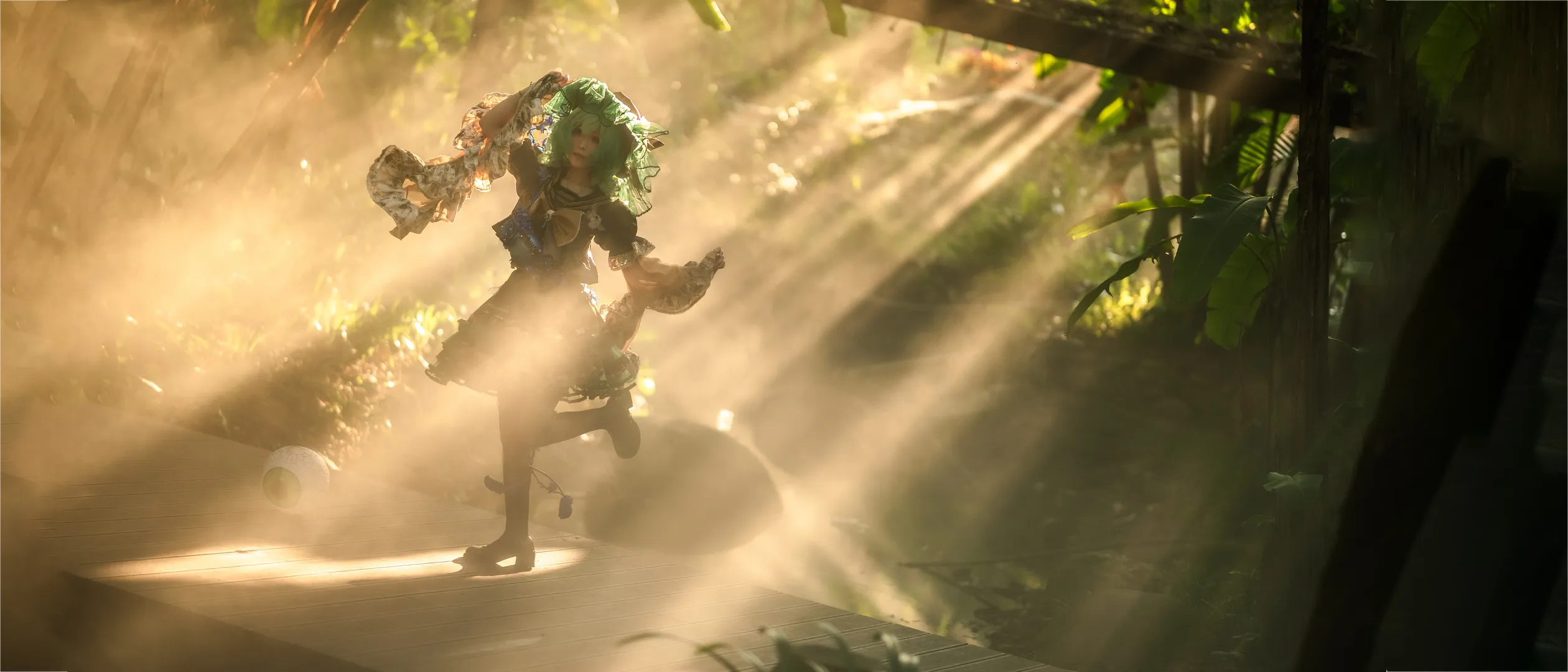东方project, 氛围感写真, 古明地恋cos, cosplay摄影, 林间光影 - 第3张