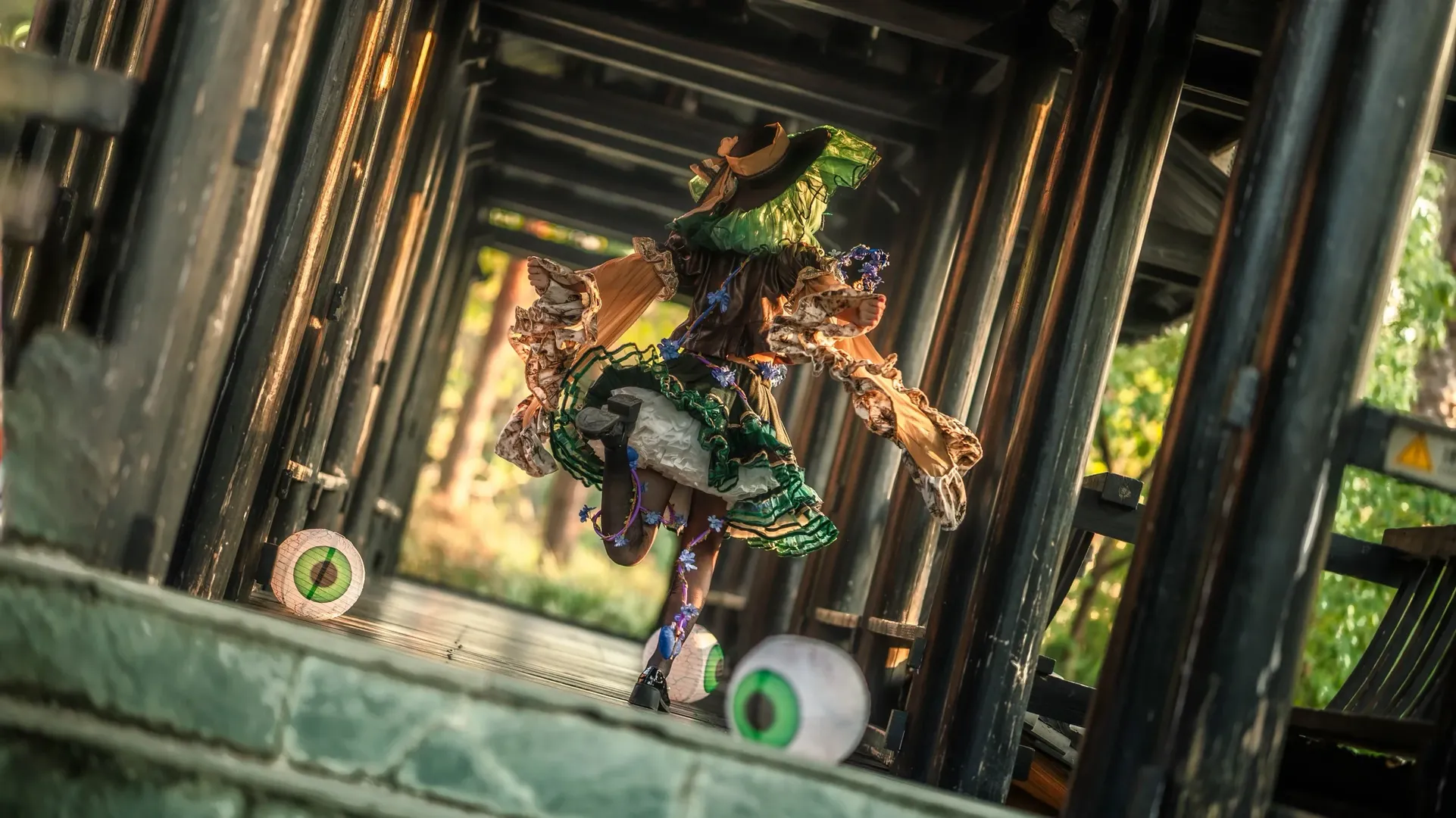东方project, 氛围感写真, 古明地恋cos, cosplay摄影, 林间光影 - 第7张