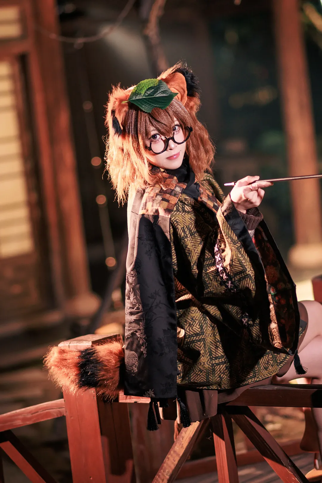 东方project, 二次元cos, 兽耳cosplay, 日式庭院摄影, 二岩猯藏cos