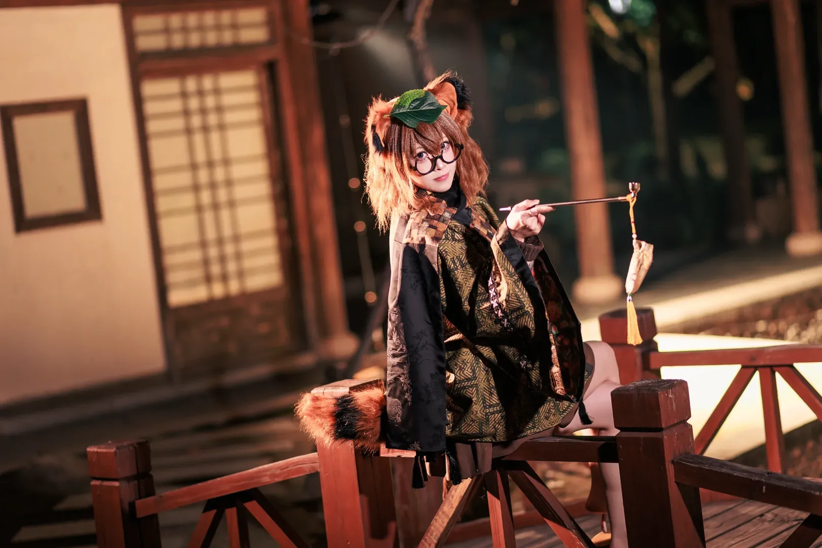 东方project, 二次元cos, 兽耳cosplay, 日式庭院摄影, 二岩猯藏cos - 第2张