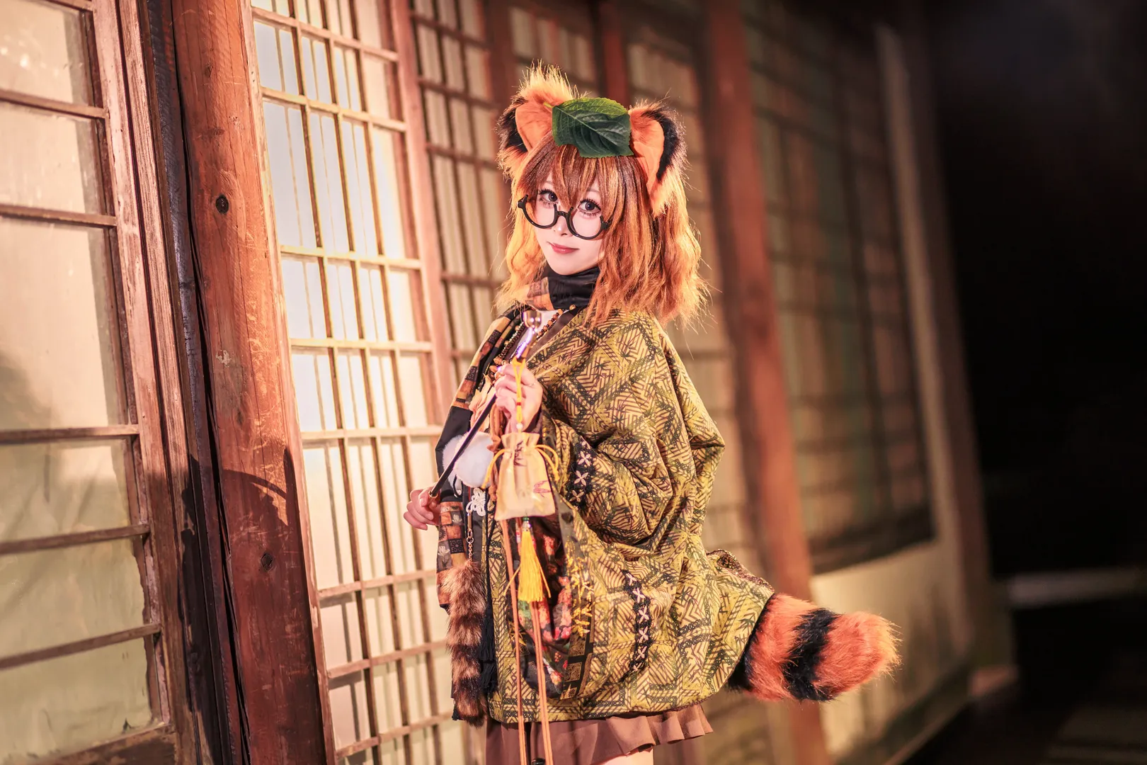 东方project, 二次元cos, 兽耳cosplay, 日式庭院摄影, 二岩猯藏cos - 第3张
