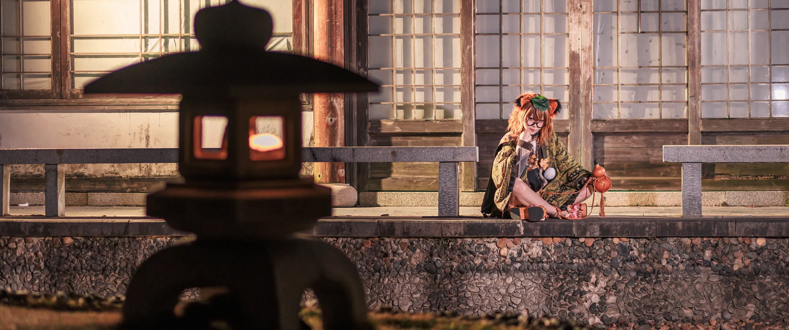 东方project, 二次元cos, 兽耳cosplay, 日式庭院摄影, 二岩猯藏cos - 第5张