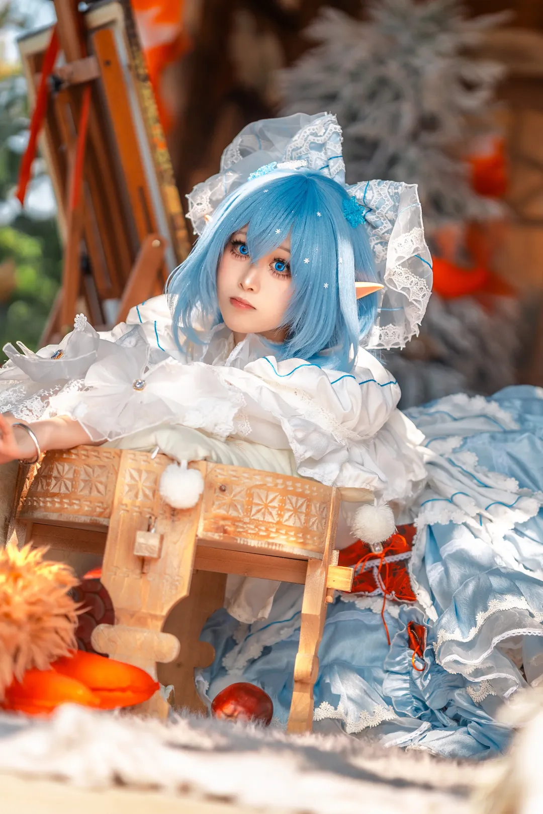 東方Project, コスプレ撮影, チルノコスプレ, アニメコスプレ, ログハウス撮影 - 1枚目
