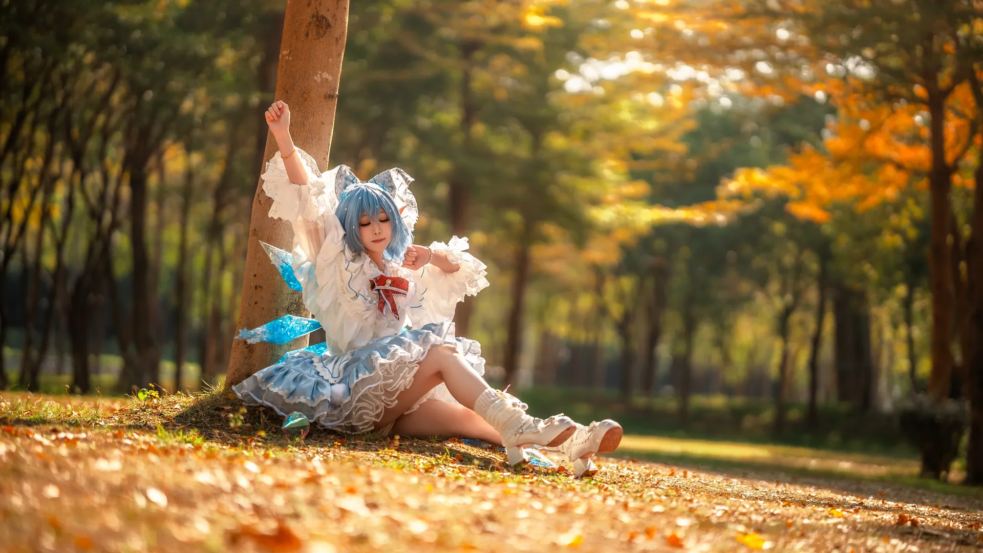 户外摄影, 东方Project, 琪露诺cos, 二次元Coser, 精灵风cosplay - 第3张