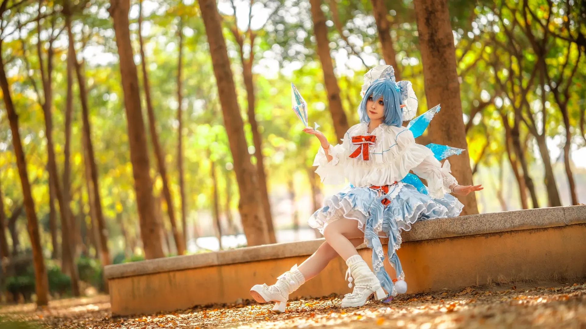 户外摄影, 东方Project, 琪露诺cos, 二次元Coser, 精灵风cosplay - 第4张