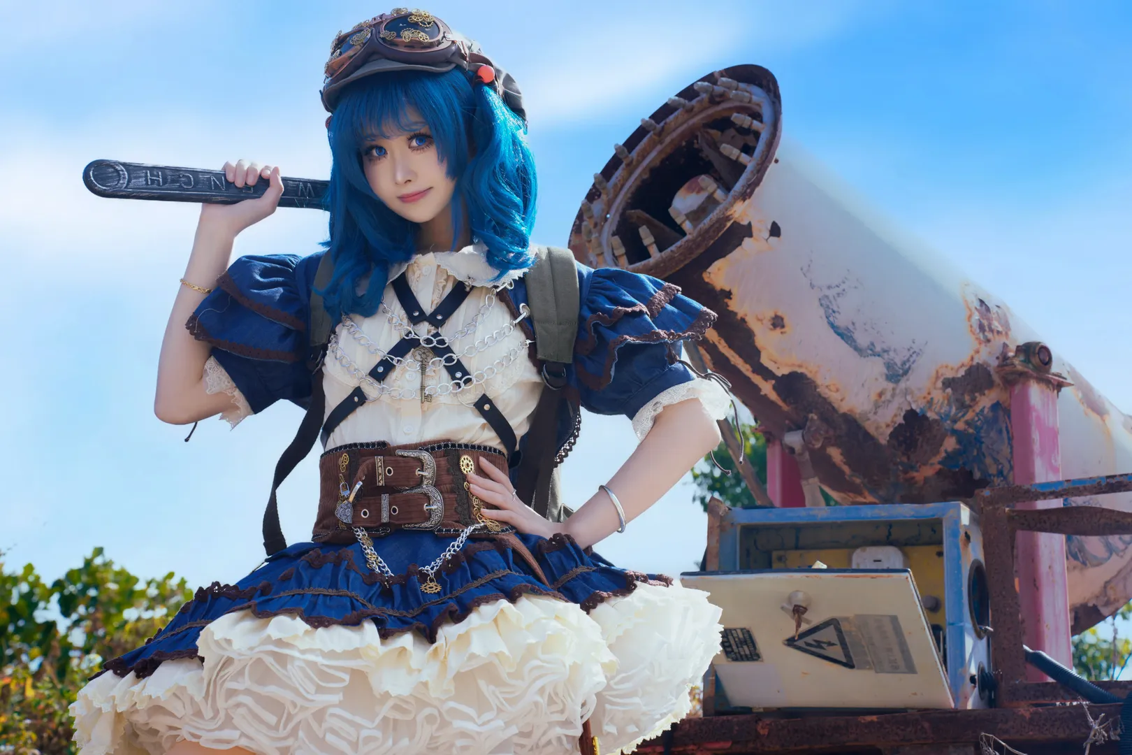 东方Project, 河城荷取cos, 蒸汽朋克风, 工业废土拍摄, 重装少女 - 第4张