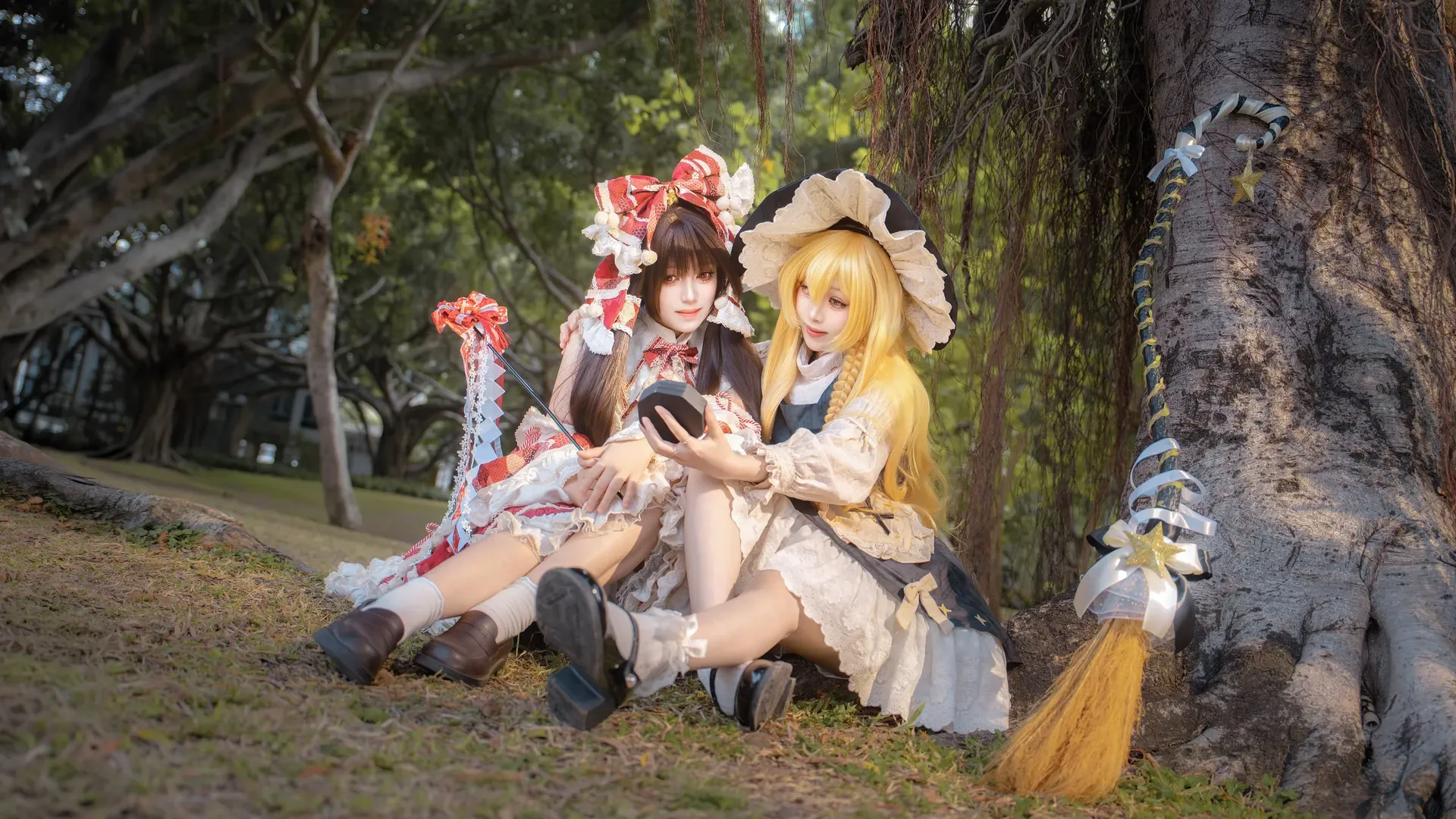 东方project, 户外摄影, 双人cos, 雾雨魔理沙cos, 外景人像 - 第4张