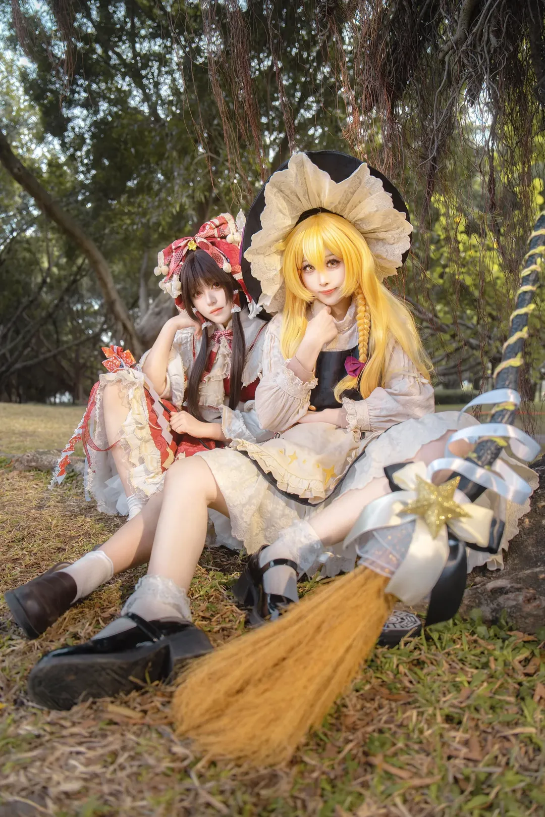 東方Project, アウトドア撮影, 二人コスプレ, 霧雨魔理沙 コスプレ, 屋外ポートレート