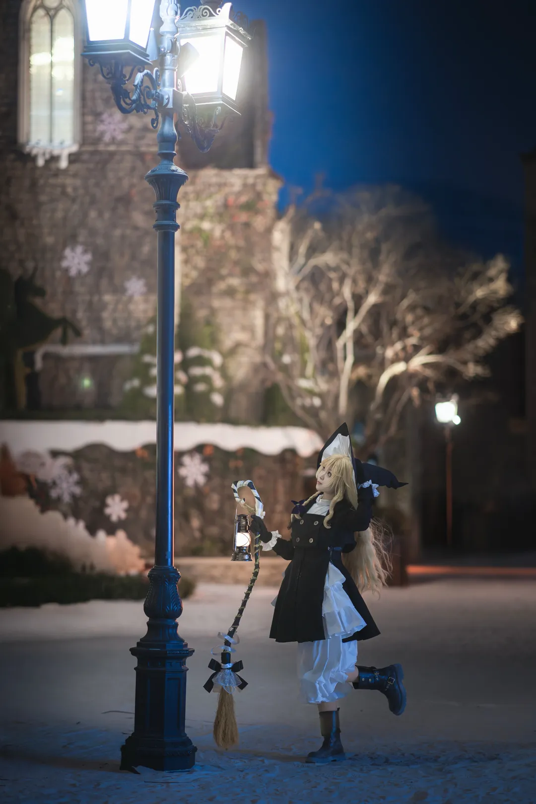 东方project, 雾雨魔理沙cos, 二次元cosplay, 冬季雪景cos, 魔女摄影 - 第4张