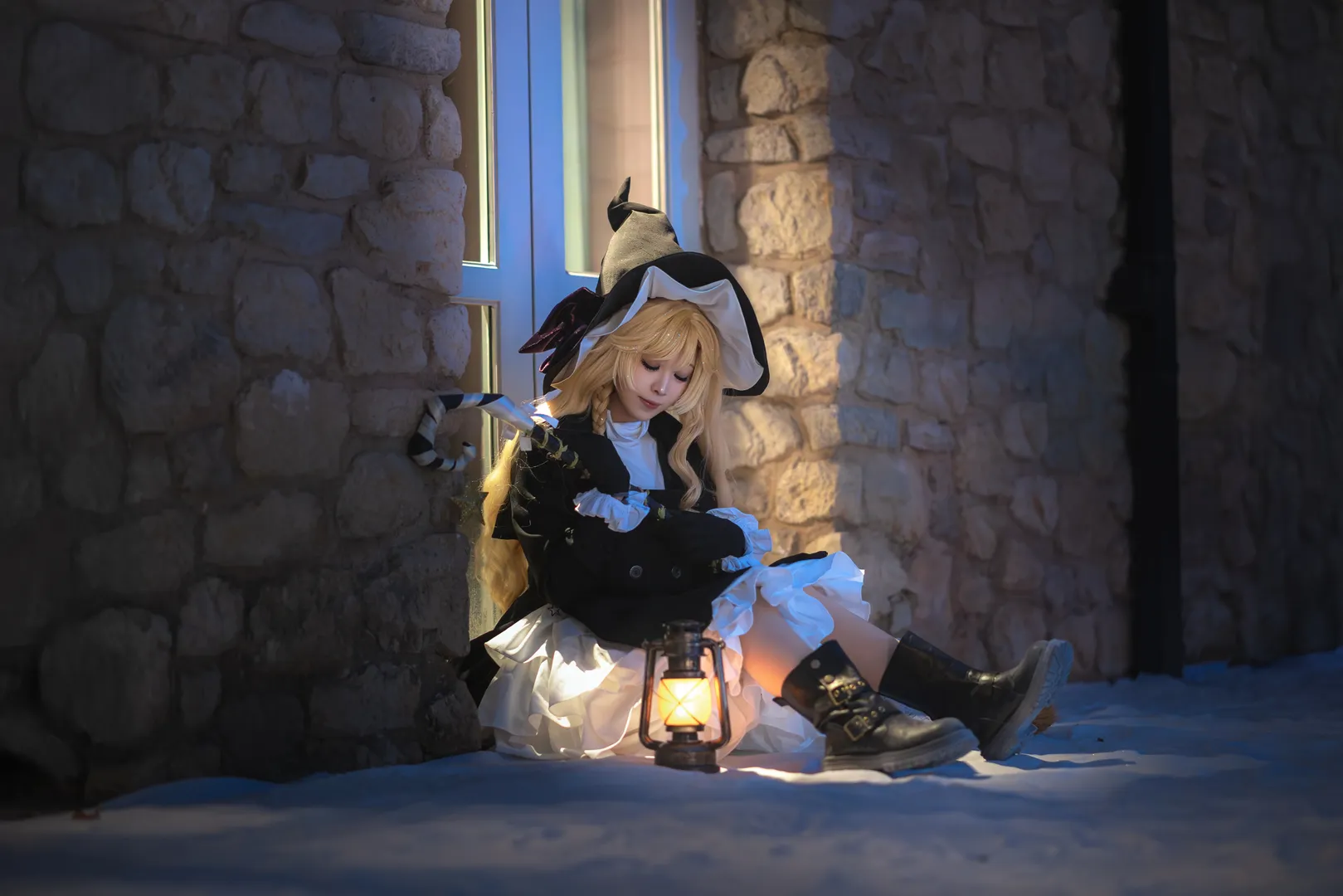 东方project, 雾雨魔理沙cos, 二次元cosplay, 冬季雪景cos, 魔女摄影 - 第7张