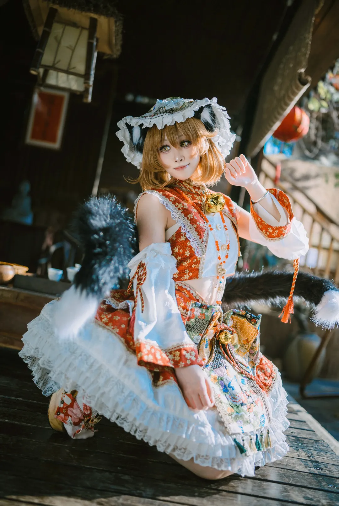 东方Project, cosplay摄影, 中式庭院, 八云橙cos, 兽耳洋装 - 第3张
