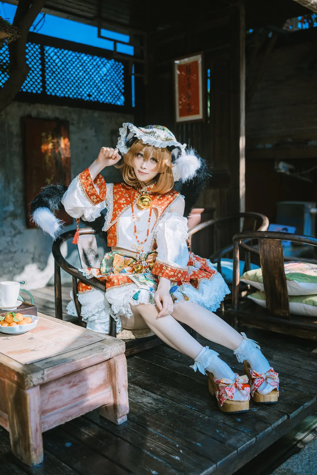 东方Project, cosplay摄影, 中式庭院, 八云橙cos, 兽耳洋装 - 第7张