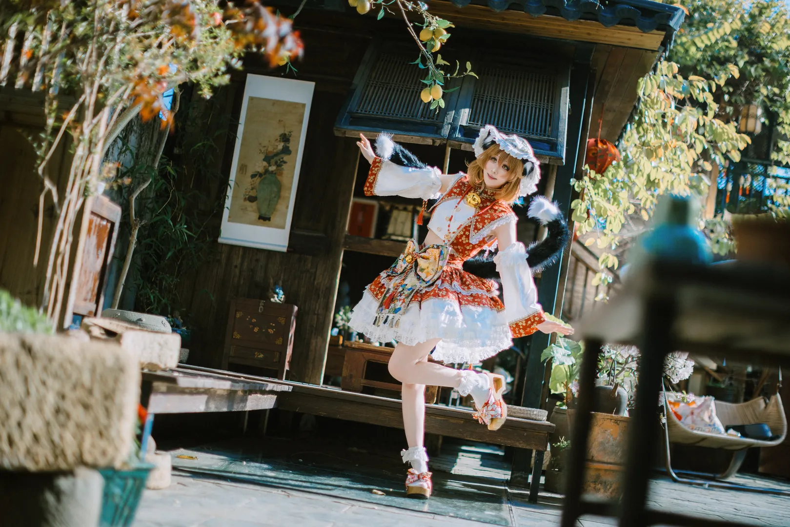 东方Project, cosplay摄影, 中式庭院, 八云橙cos, 兽耳洋装 - 第8张