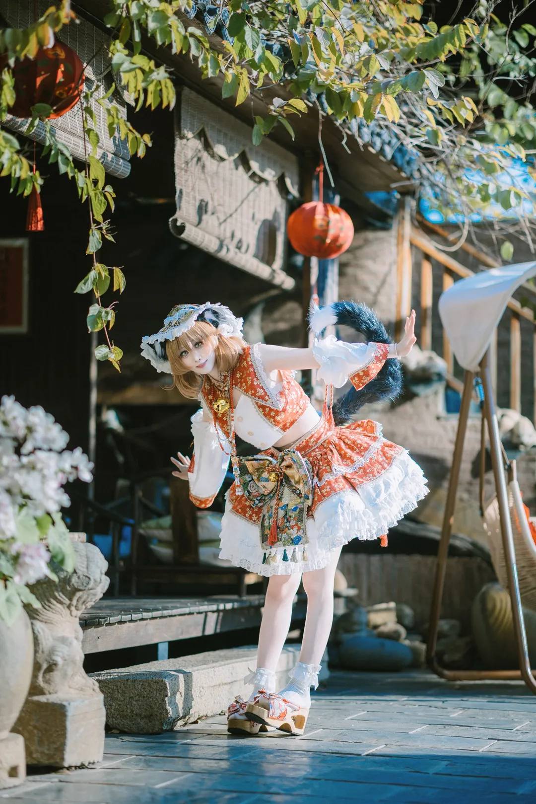 东方Project, cosplay摄影, 中式庭院, 八云橙cos, 兽耳洋装 - 第9张