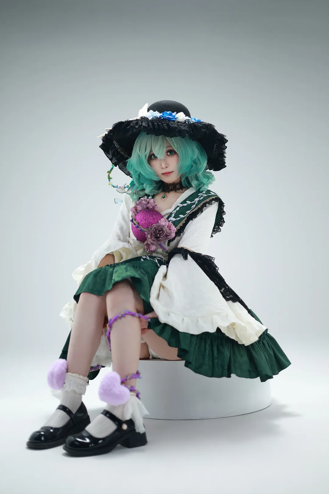 东方project, 古明地恋cos, 复古摄影, 东方cosplay, 棚拍造型 - 第5张