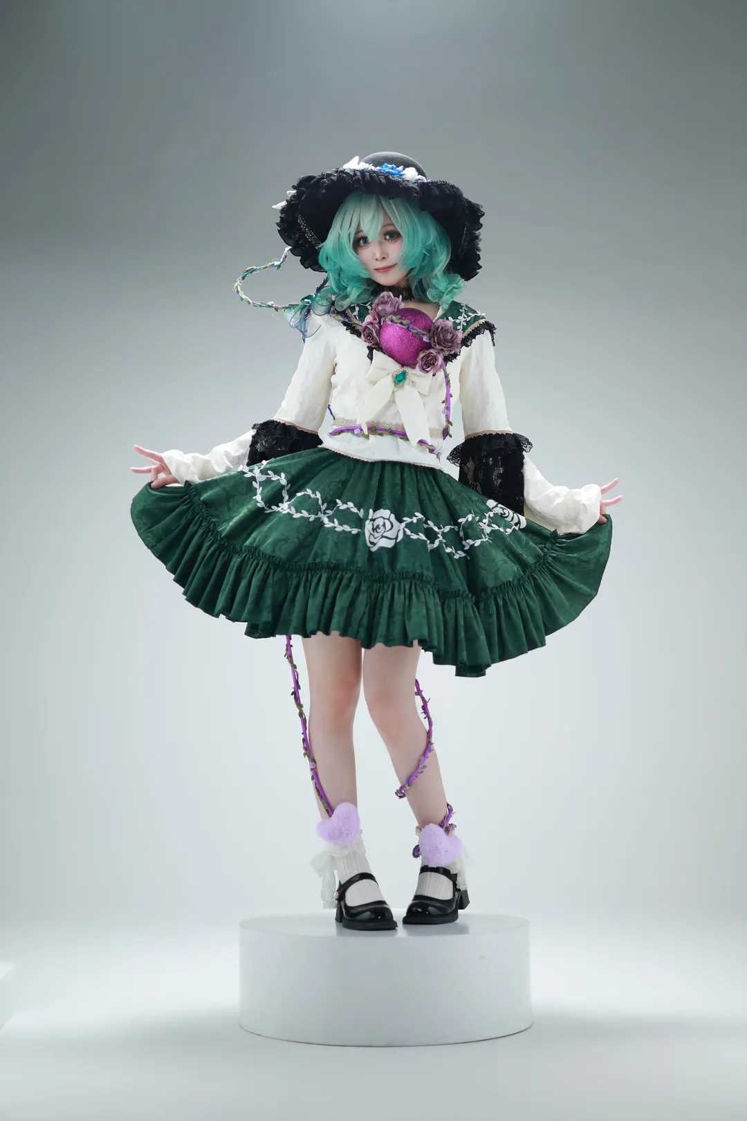 东方project, 古明地恋cos, 复古摄影, 东方cosplay, 棚拍造型 - 第7张