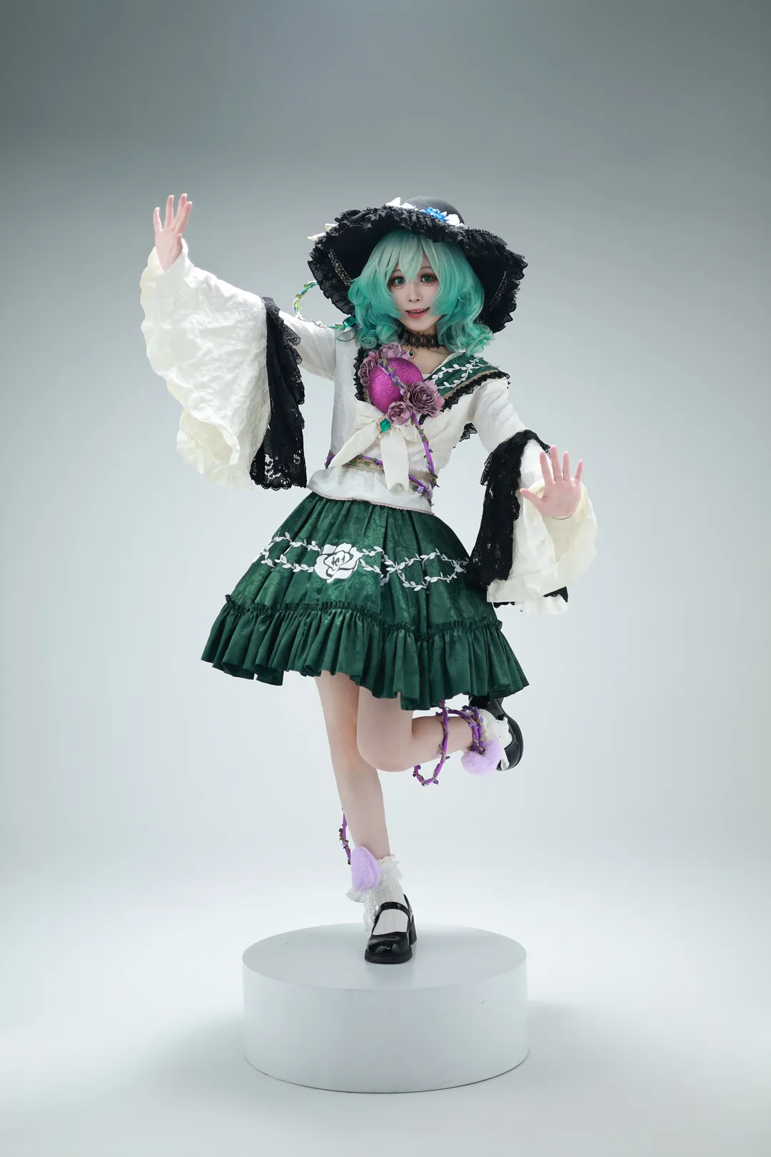 东方project, 古明地恋cos, 复古摄影, 东方cosplay, 棚拍造型 - 第8张