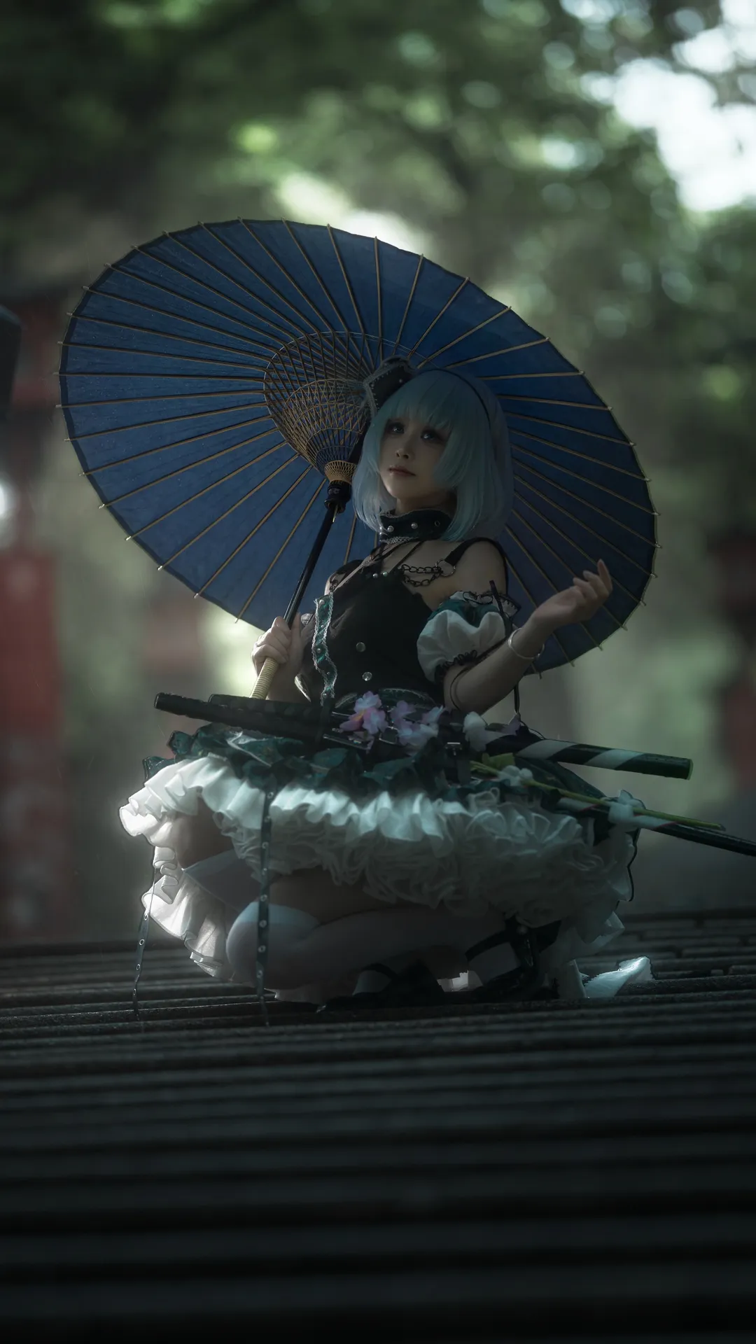 cosplay, 东方project, 魂魄妖梦cos, 和风洋装, 雨天摄影 - 第1张
