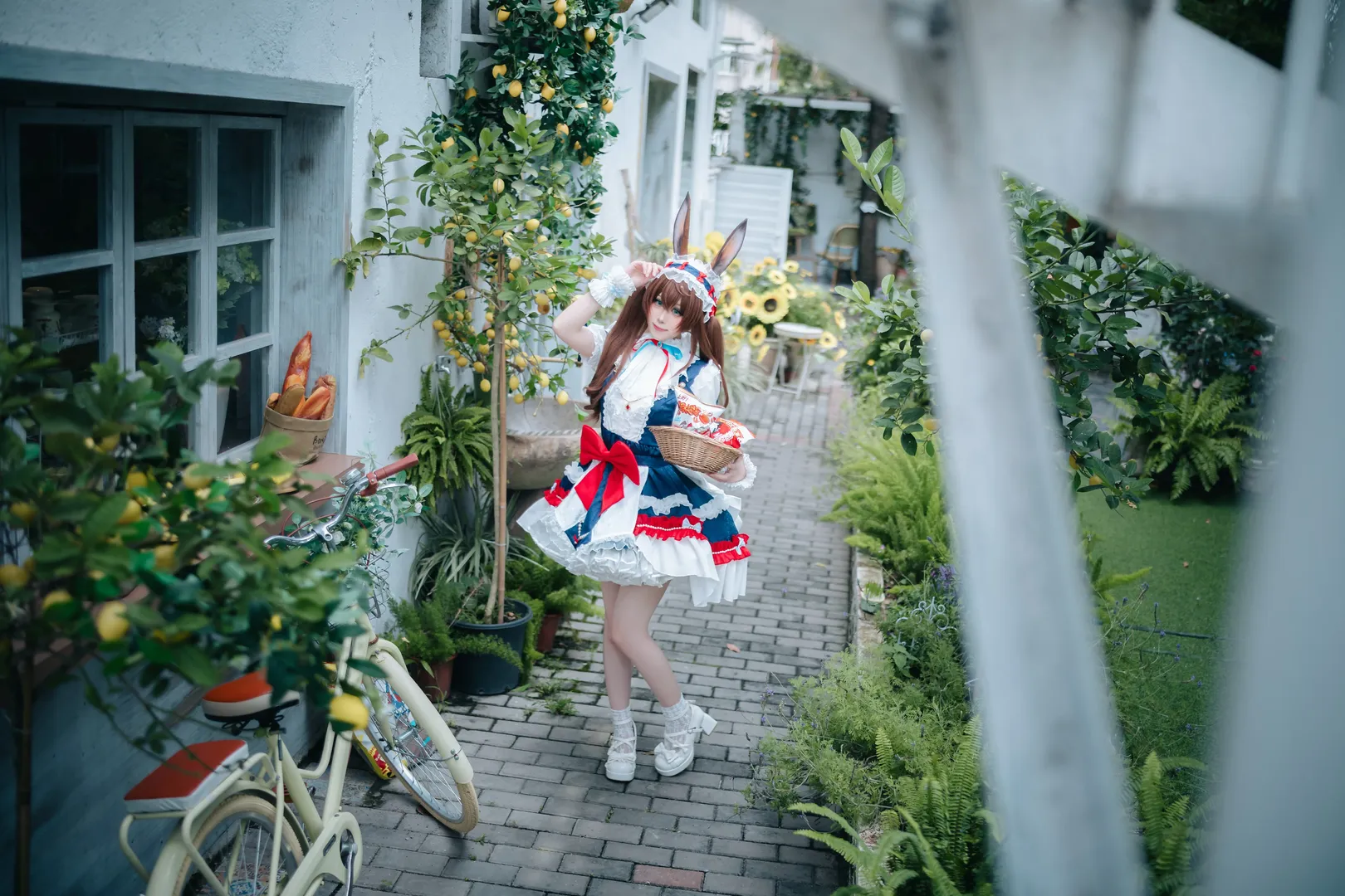 cosplay, Arknights, Amiya cosplay, Ephemeral Azure Thunder, Bunny maid - Image 10