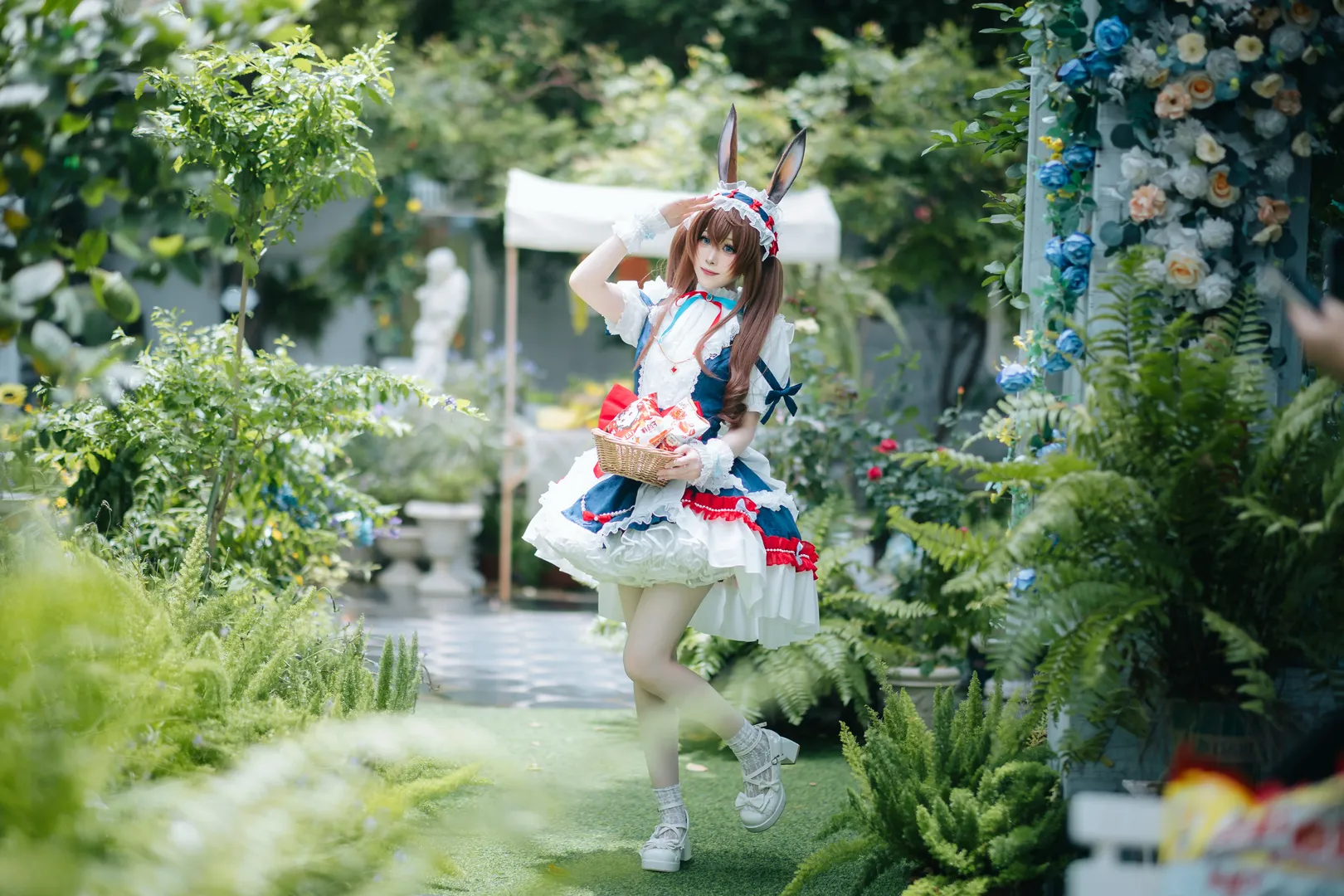 cosplay, Arknights, Amiya cosplay, Ephemeral Azure Thunder, Bunny maid - Image 2