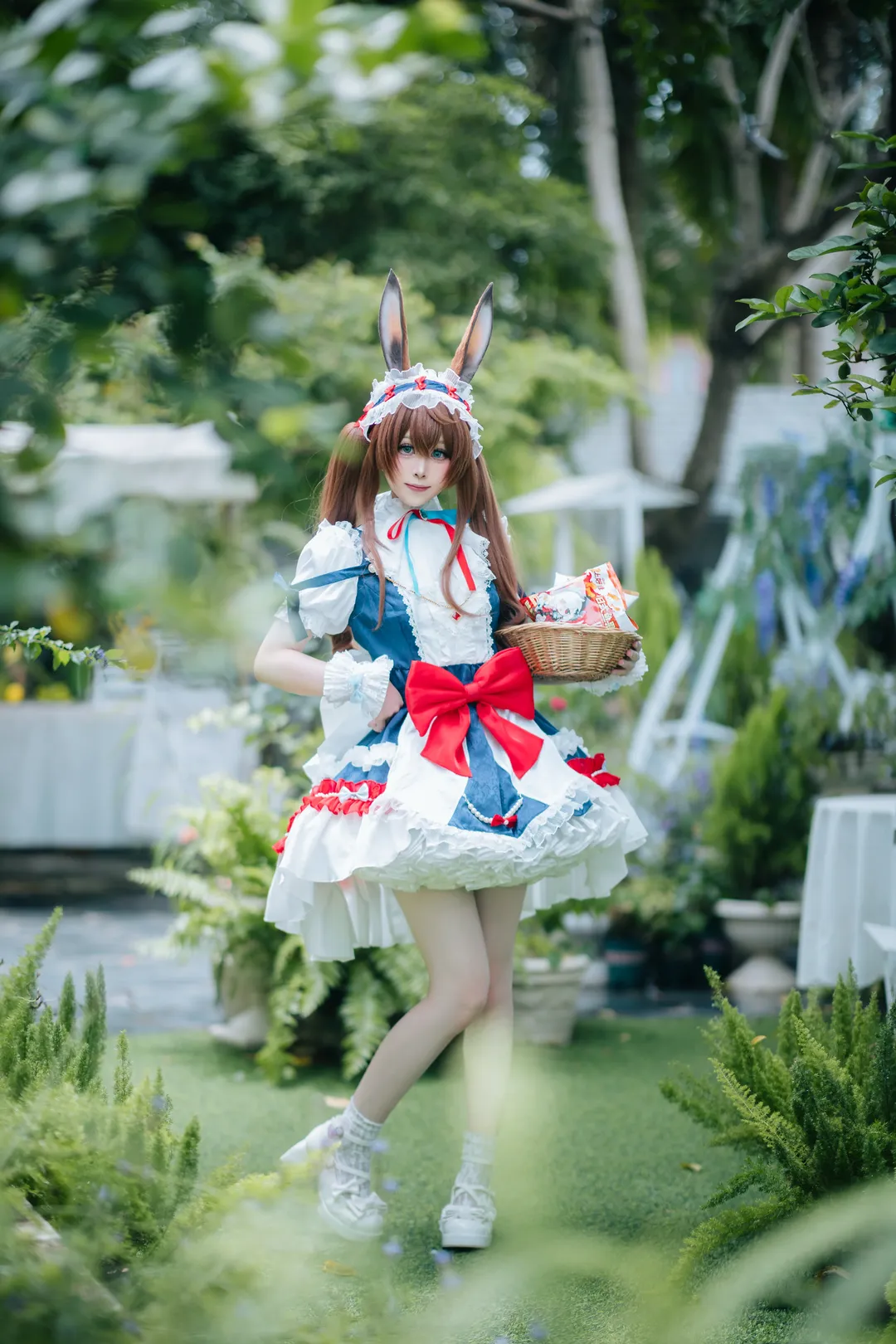 cosplay, Arknights, Amiya cosplay, Ephemeral Azure Thunder, Bunny maid - Image 4