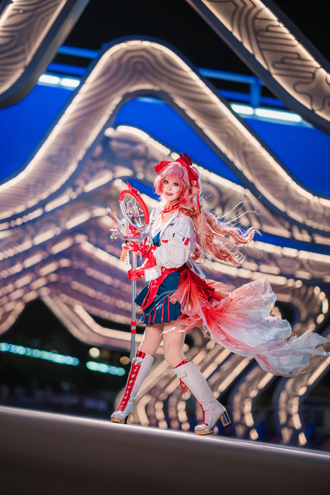 明日方舟, 夜景cosplay, 角色攝影, 羽生萌萌香cos, 明日方舟叢林癥結 - 第1張