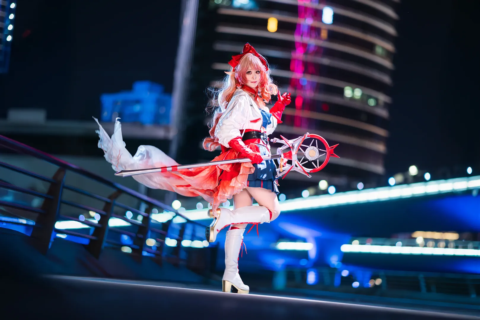 明日方舟, 夜景cosplay, 角色攝影, 羽生萌萌香cos, 明日方舟叢林癥結 - 第4張