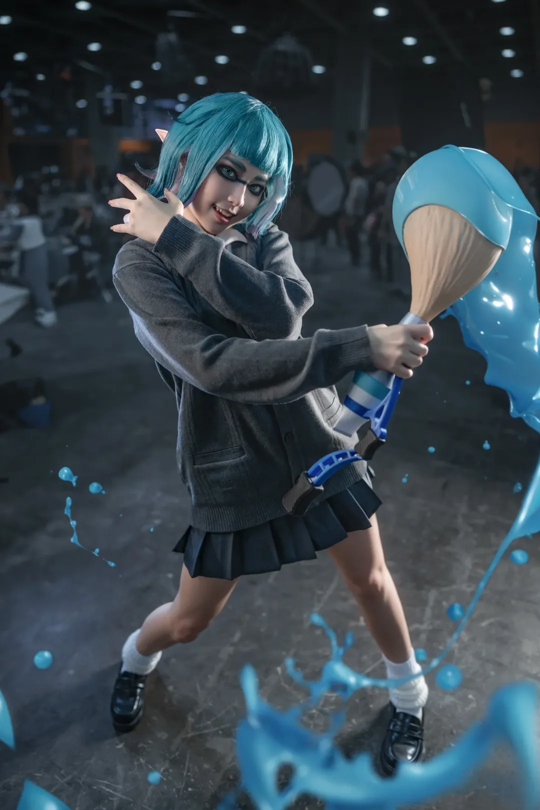 漫展场照, 广州萤火虫漫展, 鱿型cosplay, 喷射战士3, 墨水武器道具 - 第1张