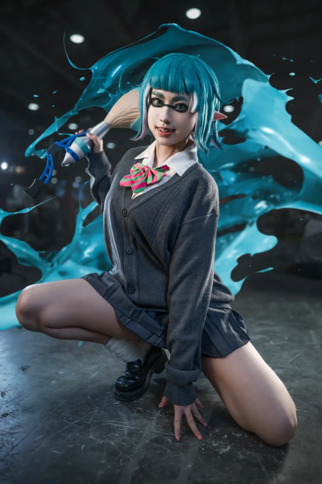 漫展场照, 广州萤火虫漫展, 鱿型cosplay, 喷射战士3, 墨水武器道具